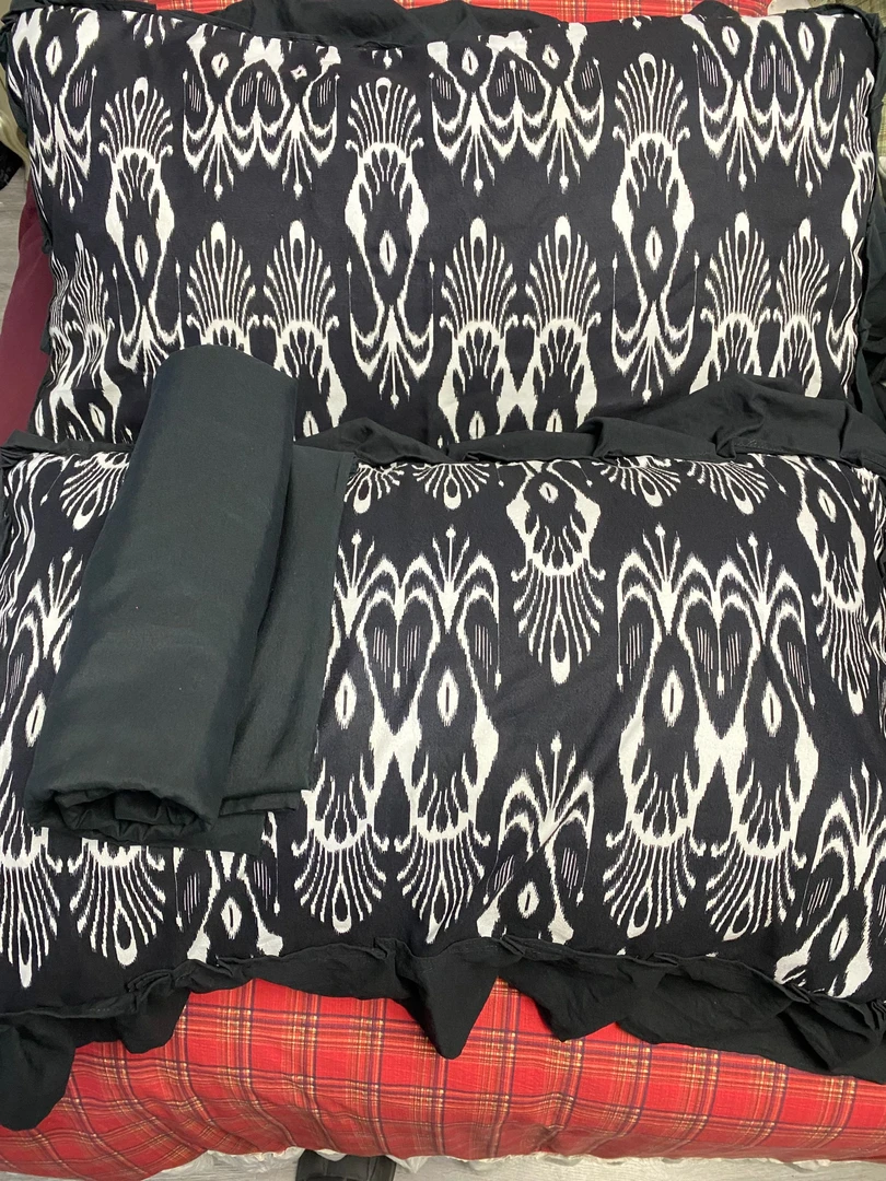 黑色艾特莱斯枕头套+床单