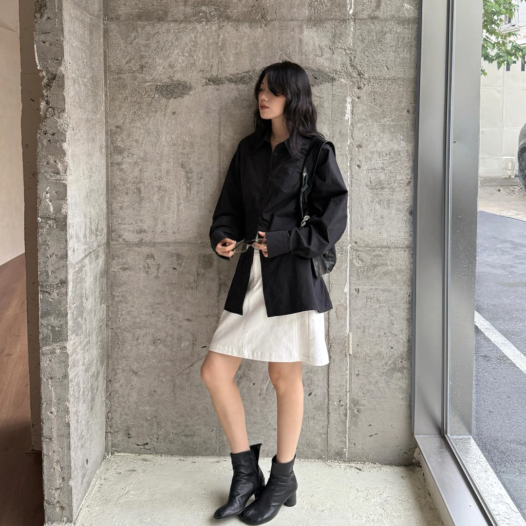 Seyora【心动信号】100%棉小众设计感法式收腰长袖衬衫 C36957SY53