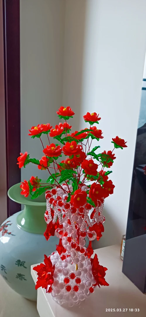 水月观音花瓶工艺品大号摆设牡丹
