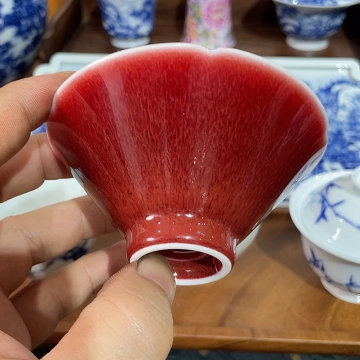 幸***满郎红釉主人杯杯杯