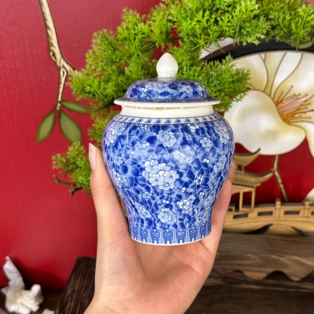 茶叶罐-满彩冰梅小将军罐 ZH543