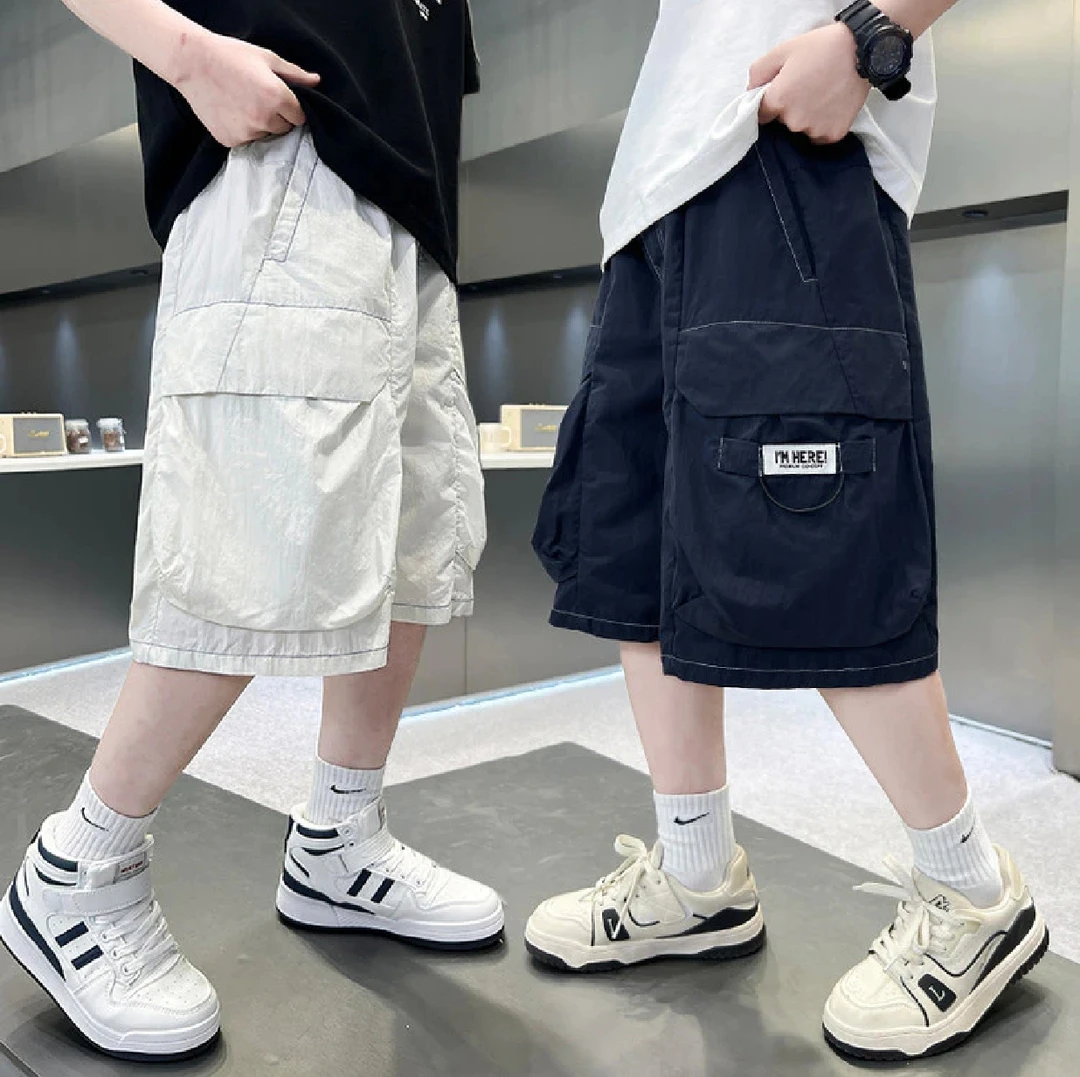 男童短裤夏季薄款工装裤2025新款中大童宽松休闲裤洋气韩版痞帅潮