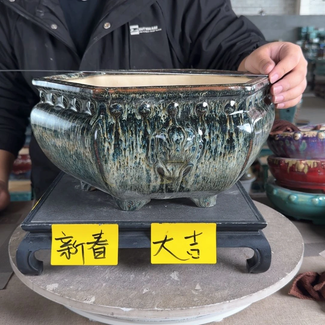 陶。一风堂石湾花盆 微瑕