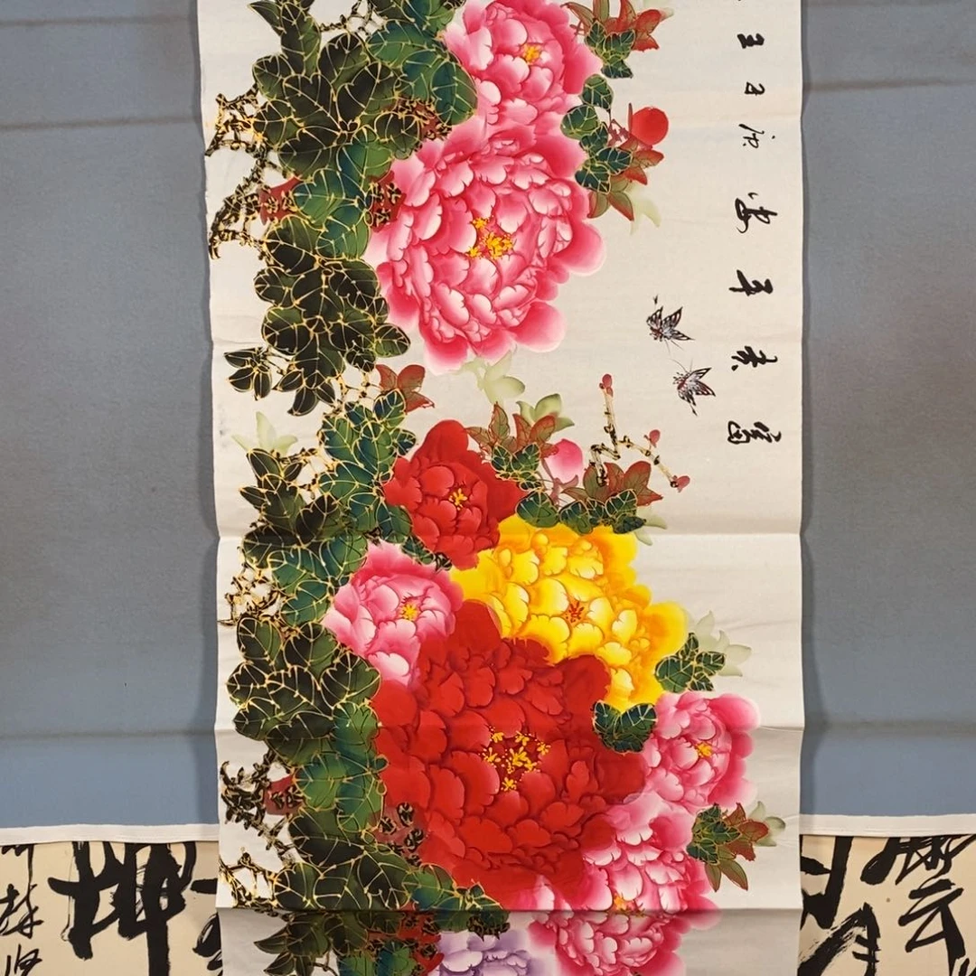 国画500牡丹花盛开的时候