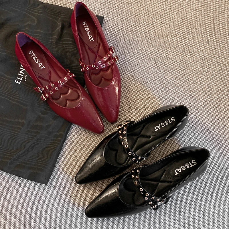 星期六ST&SAT明星同款百搭鞋子女款爆款25新款ins百搭玛丽珍女鞋