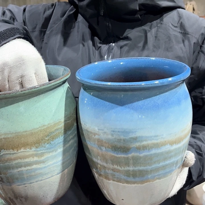 紫砂花盆高21口17————