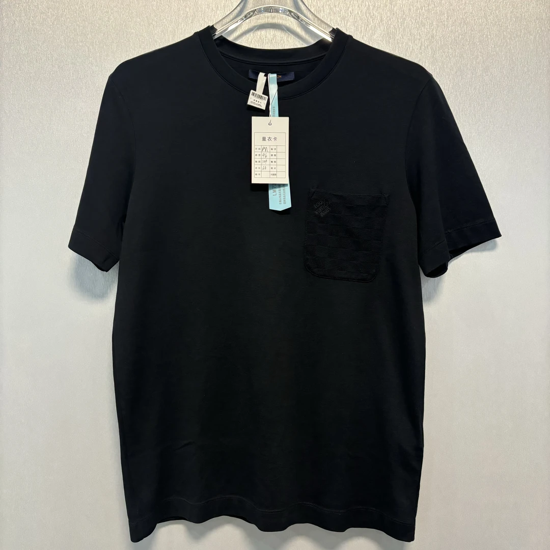 99新 LouisVuitton/路易威登 圆领口袋棋盘格短袖M码2552105