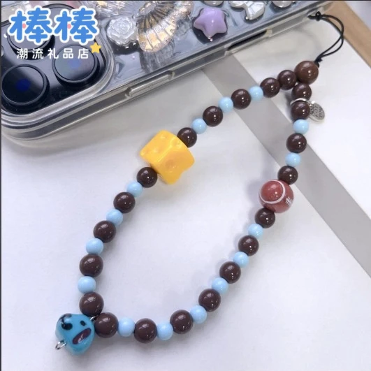 卡通小狗橄榄球奶酪手机挂链diy手腕挂绳ccd相机背包挂件防丢链条