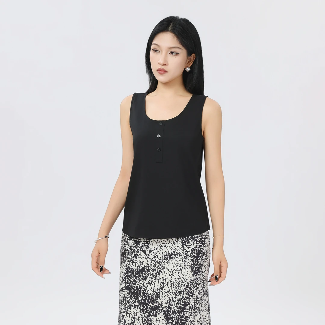 AMASS/阿玛施一秒入夏吊带T恤气质百搭质感简约上衣背心女530073