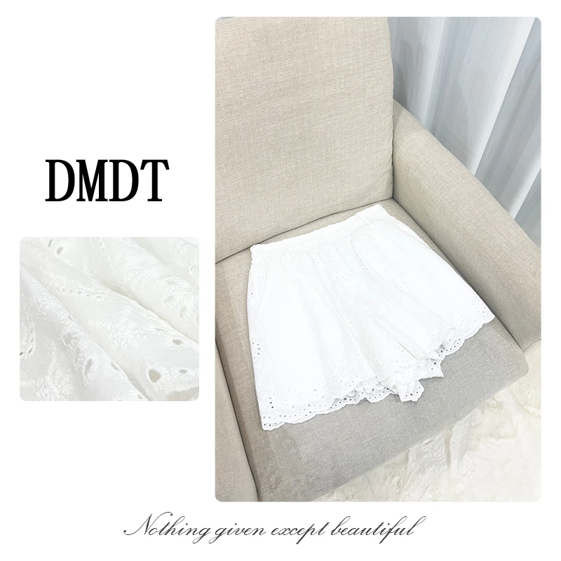 【DMDT潮牌】2025夏季新品 “甜系”松紧腰镂空绣休闲显腿长短裤K5549