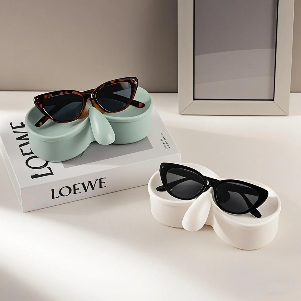 章鱼哥眼镜架首饰盒收纳盘置物摆件创意可爱办公室桌面装饰品卡通