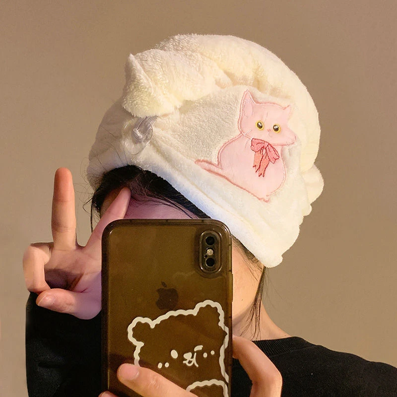 可爱干发帽女超强比纯棉吸水速干加厚包头巾擦洗头长发2025新款