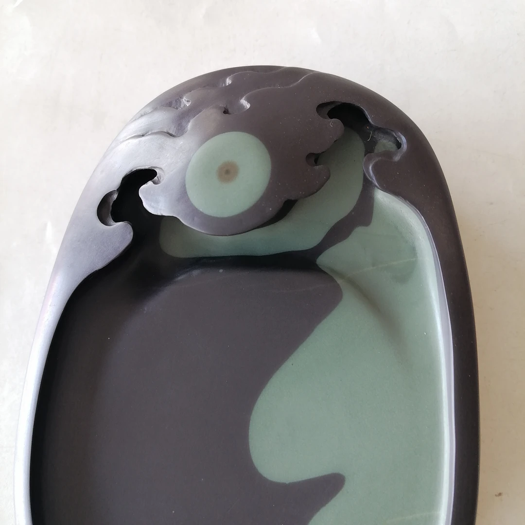 天然色彩实用小素砚台体验攀枝花苴却砚文房四宝