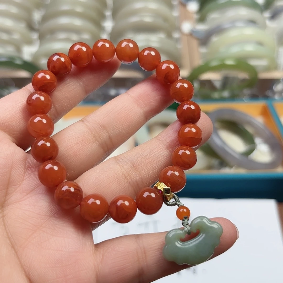 南红玛瑙未镶嵌手链
