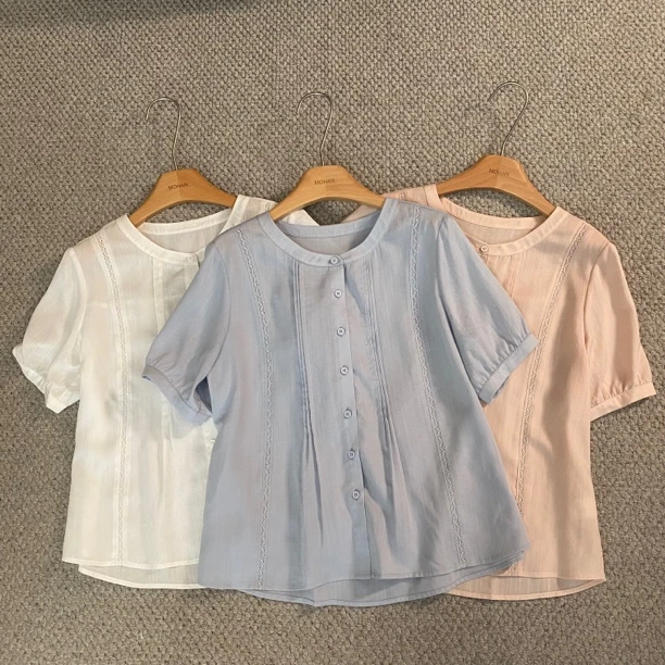 【墨涵精选】韩版简约时尚减龄显瘦休闲衬衫27397