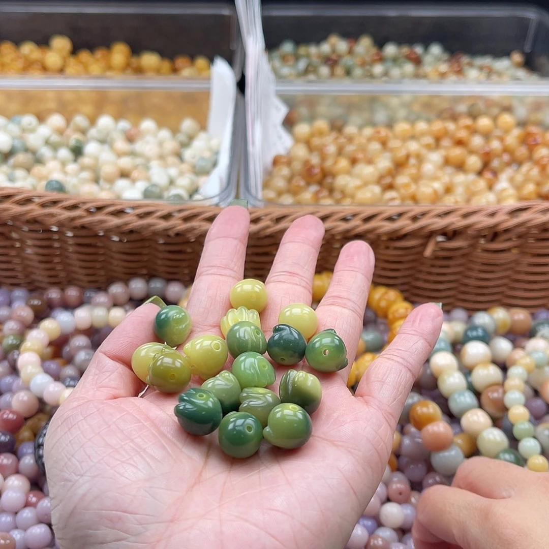 白玉菩提吊坠K/12mm/10+10颗