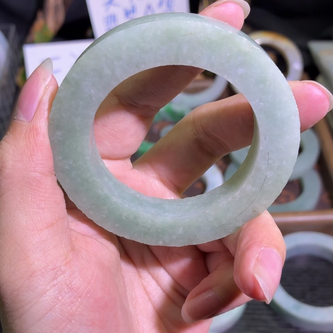 定制翡翠未镶嵌翡翠A货毛胚手镯定制