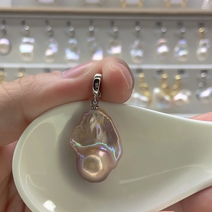 银S925镶嵌淡水珍珠颈饰71