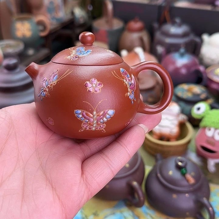 紫砂茶壶蝶恋花西施
