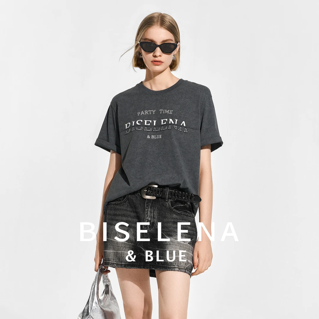 【618专属活动款】圆领短袖t恤女夏季2025新款宽松显瘦棉质上衣