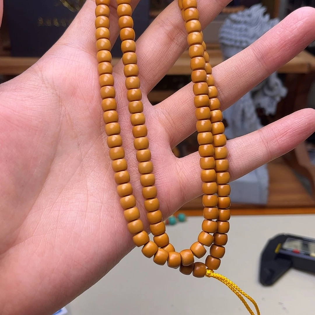 手串/手链橄榄核【听松文玩】sss级工艺精品橄榄核尖长串6.4素