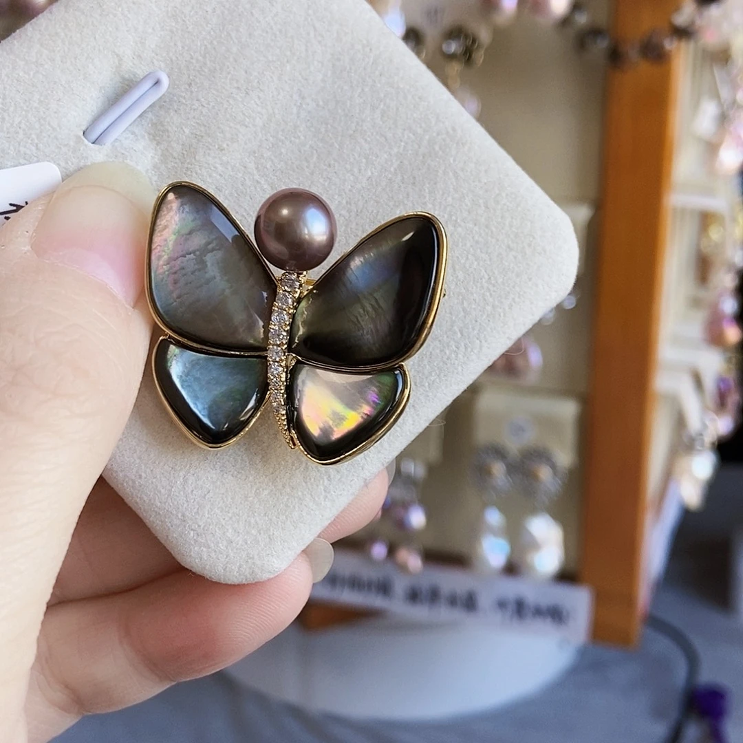 吊坠(不含链)合金淡水珍珠特价胸针0032