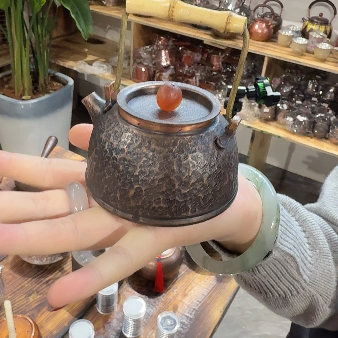 紫铜手工手工提梁泡茶壶