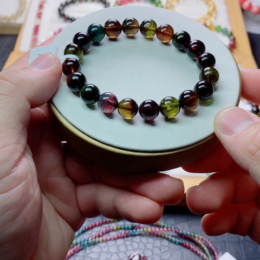 碧玺手链碧玺未镶嵌