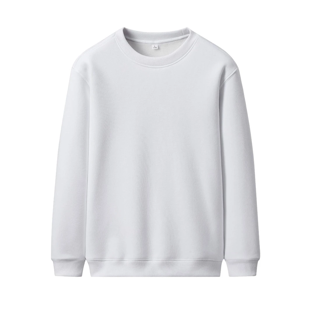 Rouckerui/骆克芮重磅圆领加绒休闲卫衣 男女同款 25秋冬新品