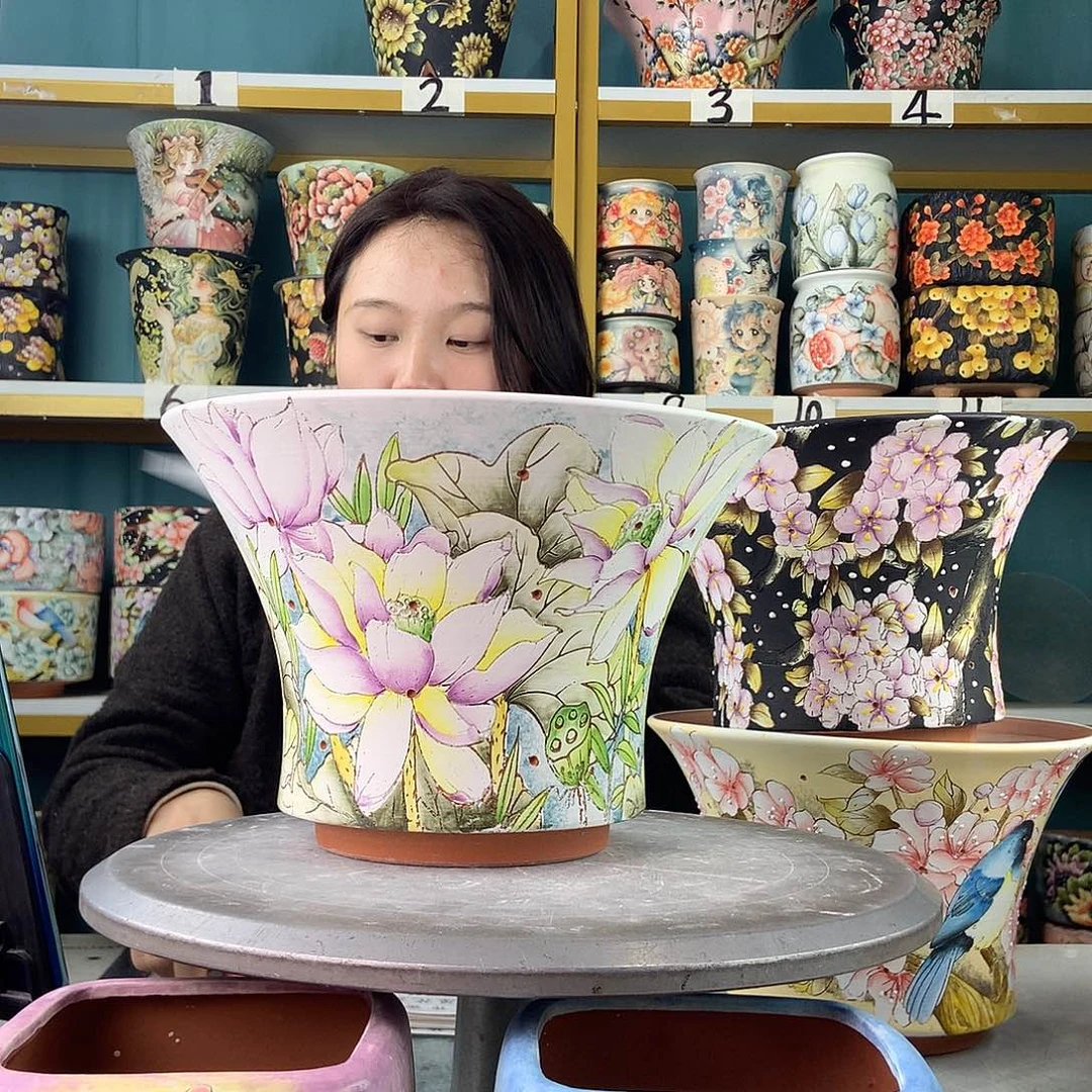 不***心陶景德镇手工花盆775