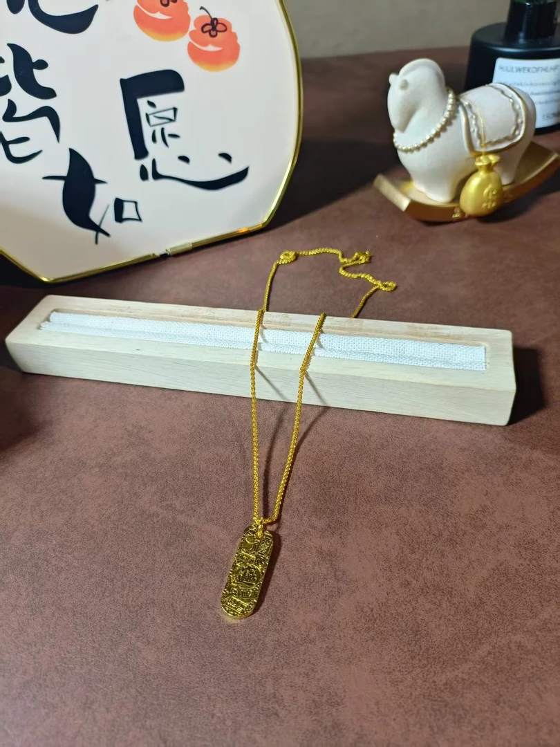 足银银制品 精选DIY项链碎碎冰吉言牌110