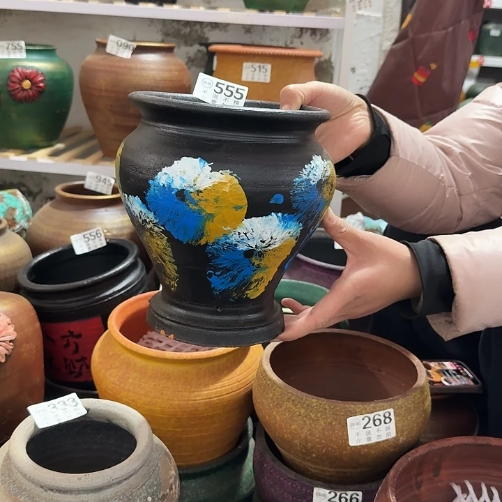 瑕疵彩绘鱼尾555高度20口径17