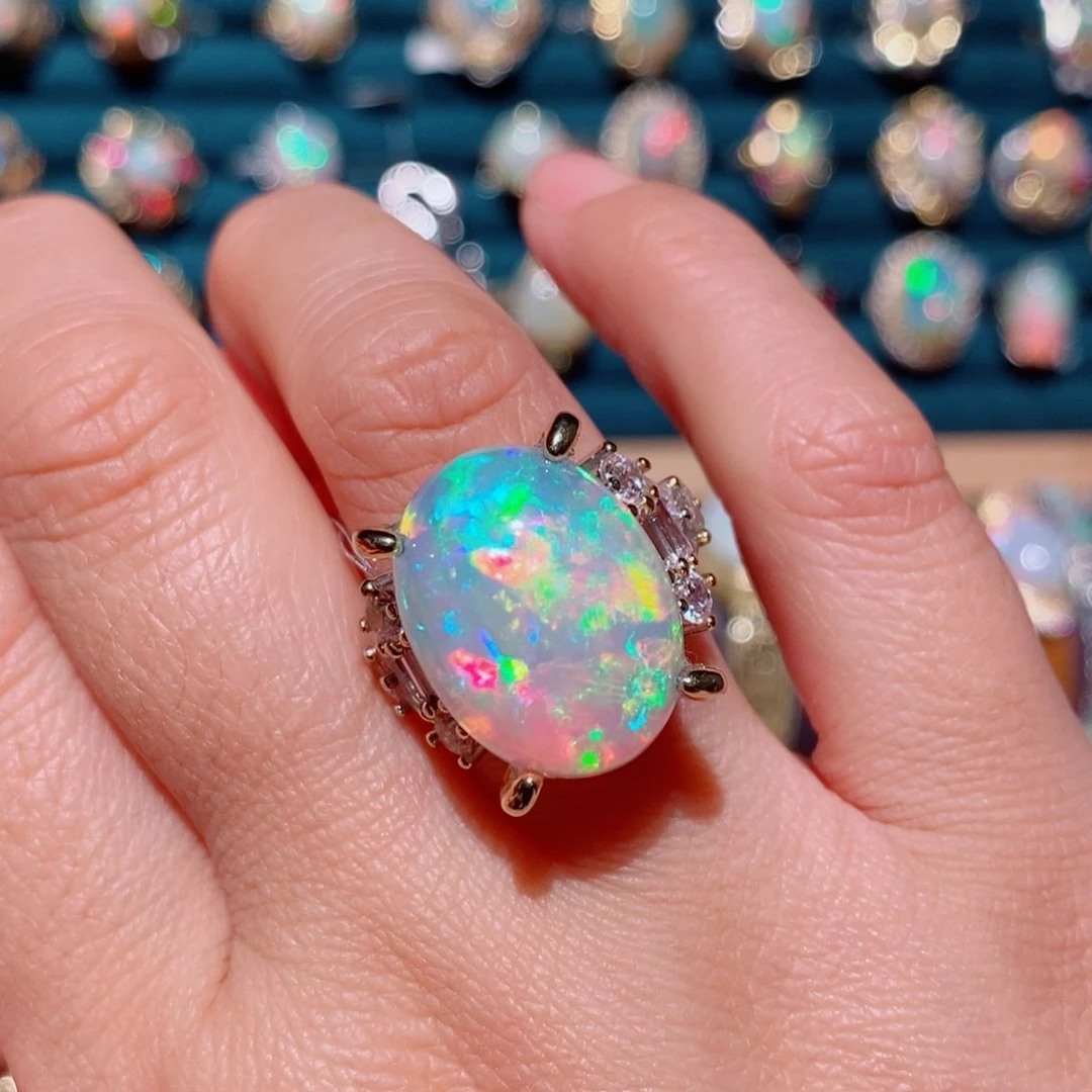 欧泊欧泊戒指银S925镶嵌