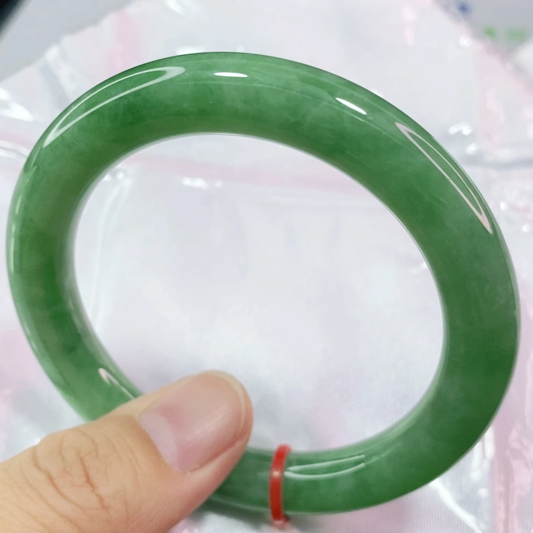未镶嵌手镯翡翠55圈口圆条