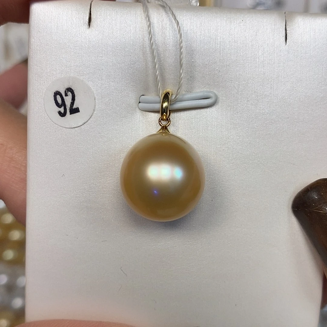 海水珍珠吊坠(不含链)18K金镶嵌
