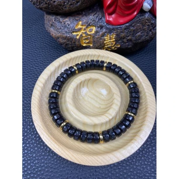 黑金椰蒂8x4mm手串 A388