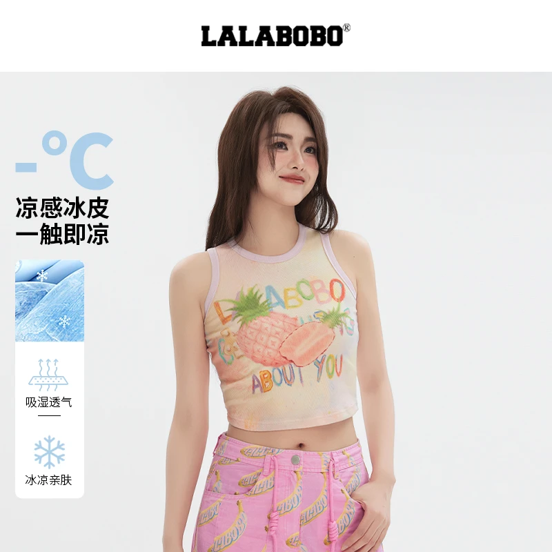 【芋总】LALABOBO菠萝字母冰感背心LBEB-WSWT26