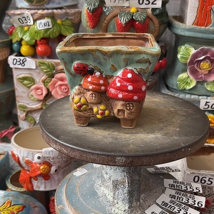 粗陶材质多肉花盆