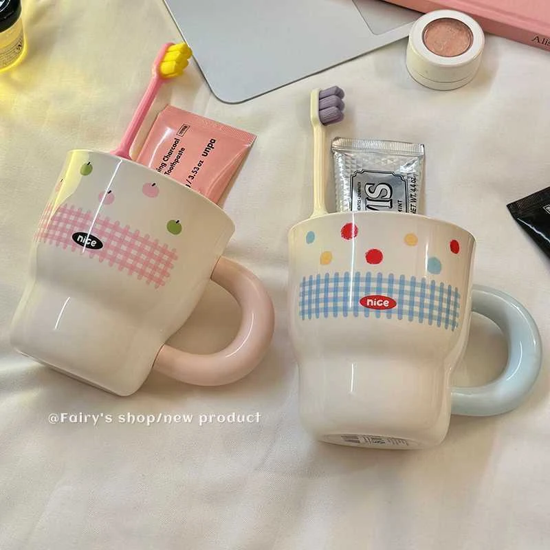 漱口杯家用高颜值洗漱情侣刷牙学生宿舍卡通杯子可爱牙缸洗漱杯L