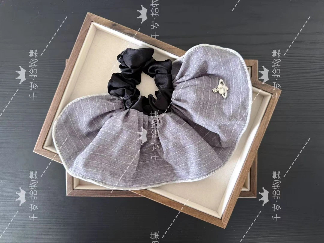 韩系极简条纹通勤款气质发绳（X05-X06）