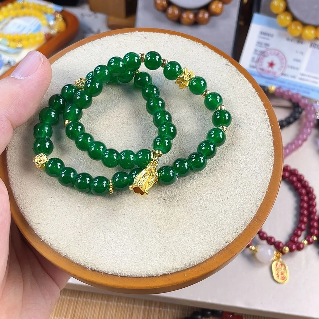 玛瑙手饰银S925镀金镶嵌