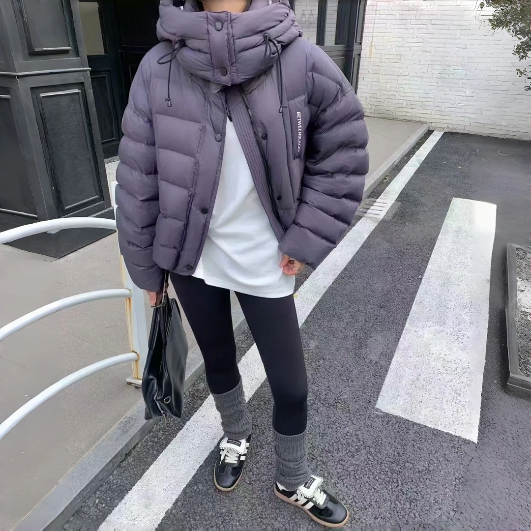 Manmi   可拆帽撞色立领排骨羽绒服  25908（C4）