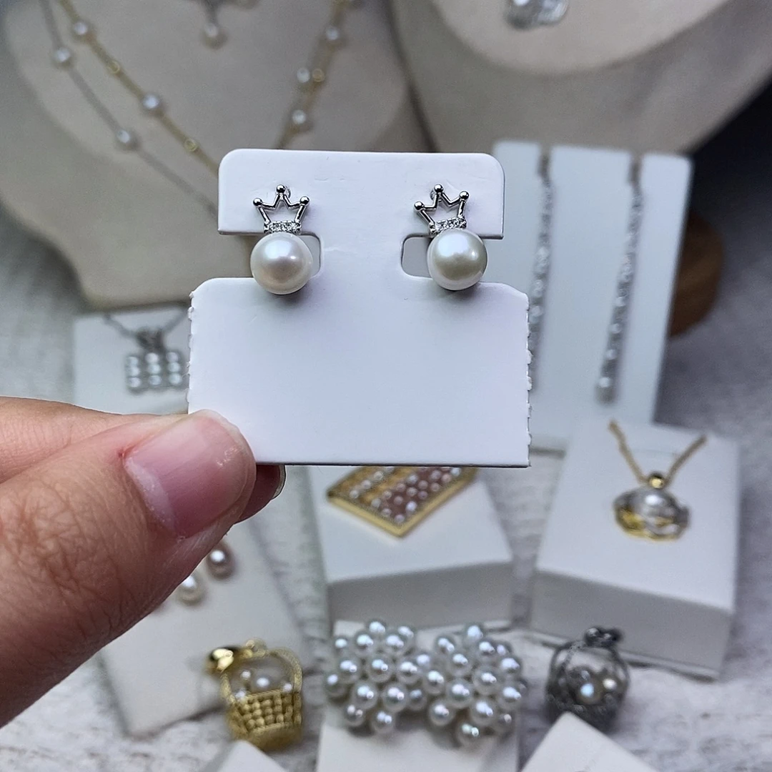 耳饰淡水珍珠银S925镶嵌