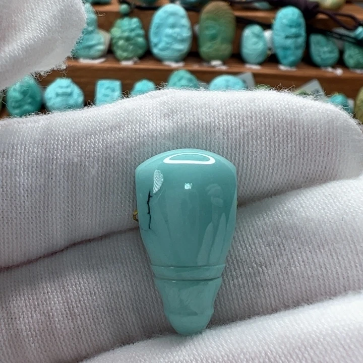 绿松石未镶嵌三通12mm