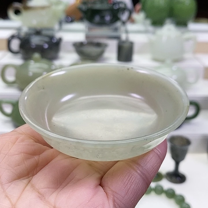 未镶嵌和田玉挂件茶碗75ml