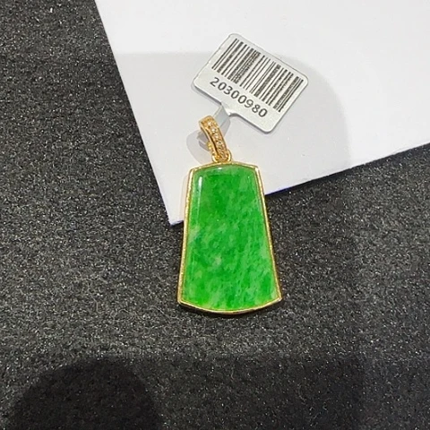 翡翠银S925镶嵌吊坠(不含链)