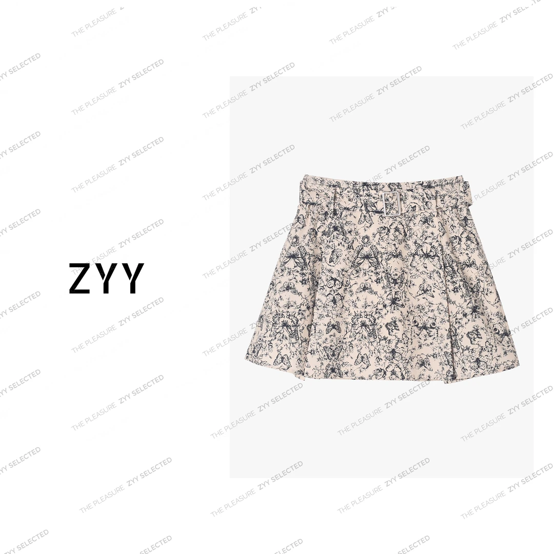 ZYY【晚夏风涧】2025/S新品设计洋气高腰显瘦百搭a字裙X25XDQ01661