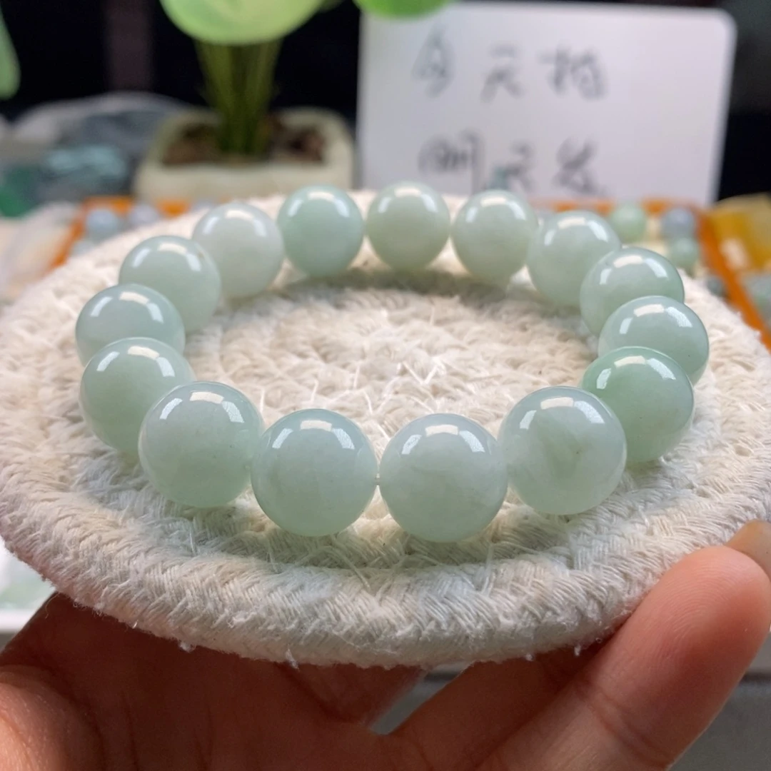 翡翠散珠天然翡翠手串12+13+，需要包容
