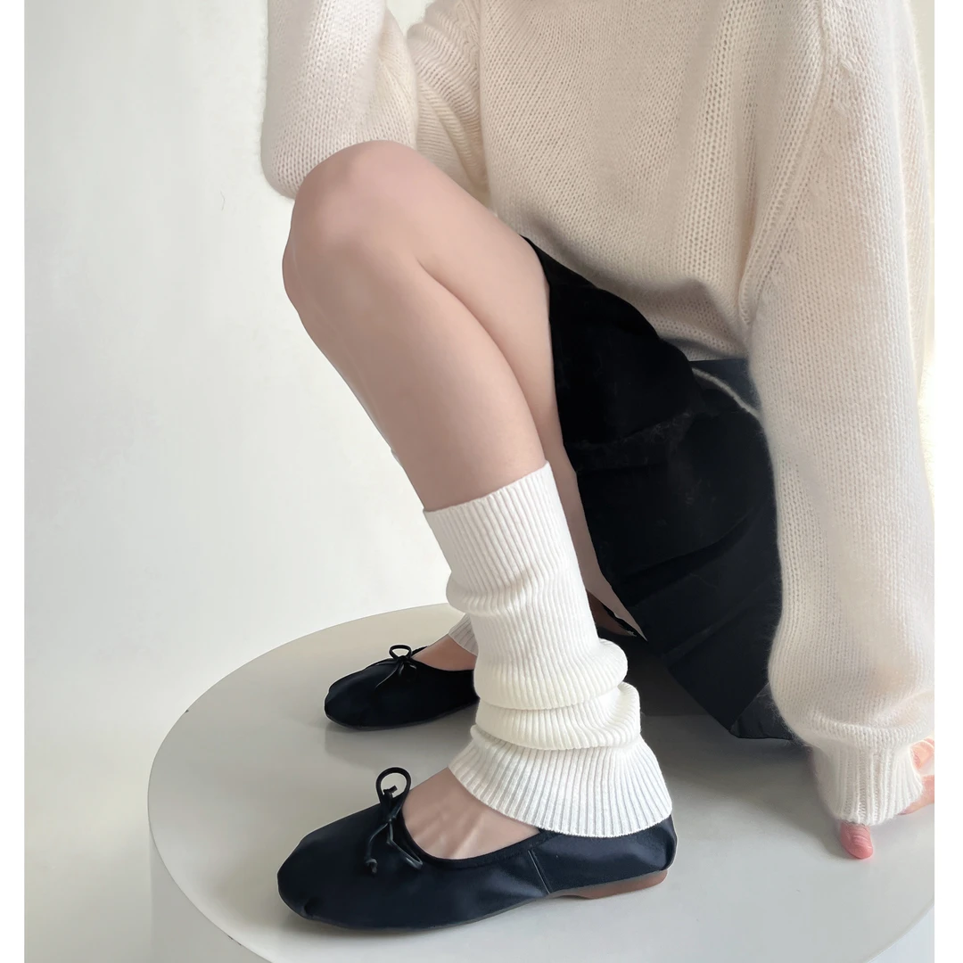 萌欲薄款针织袜套jk堆堆袜辣妹百搭腿套雪地靴袜套百搭堆堆袜女生