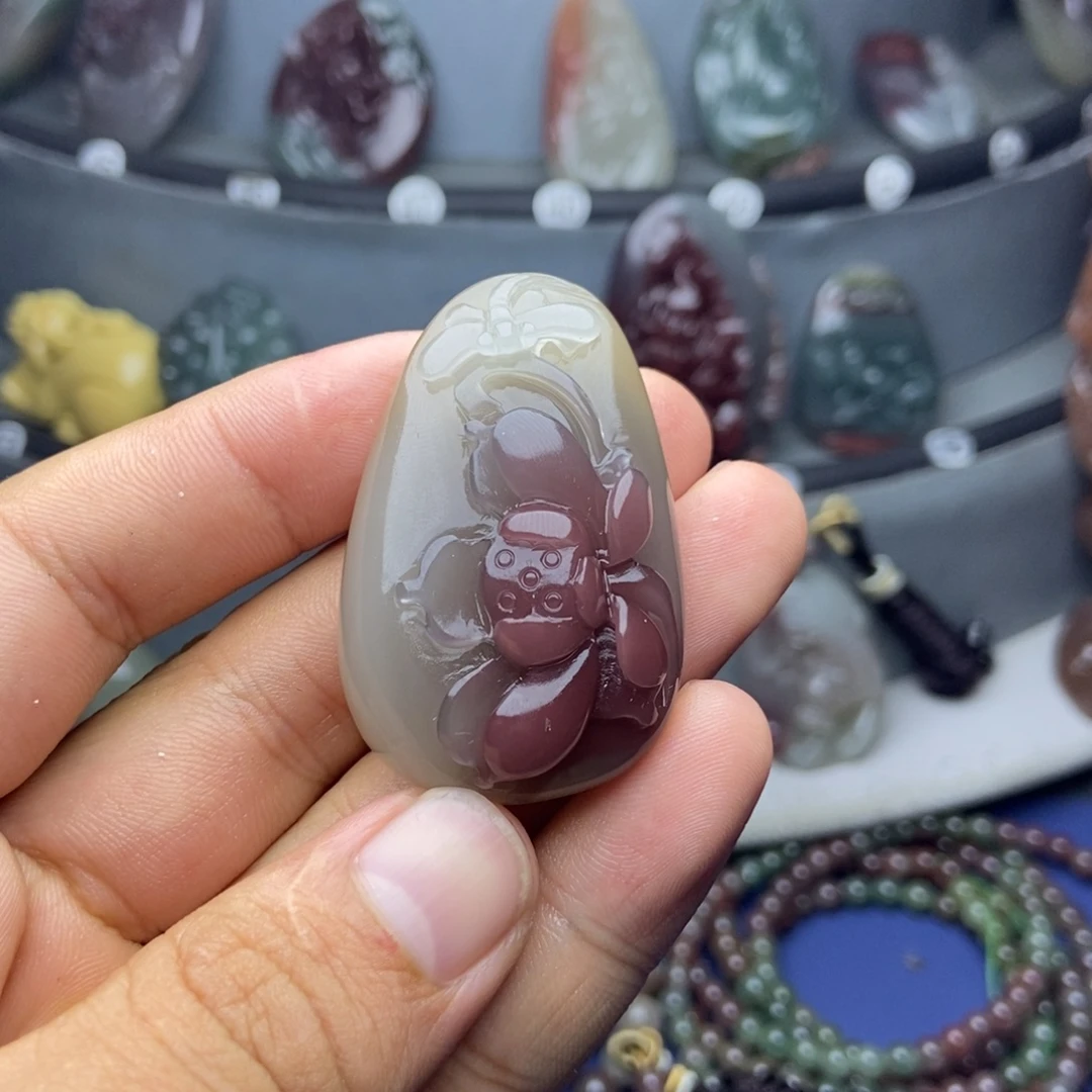 揉***艺玛瑙/玉髓未镶嵌颈饰